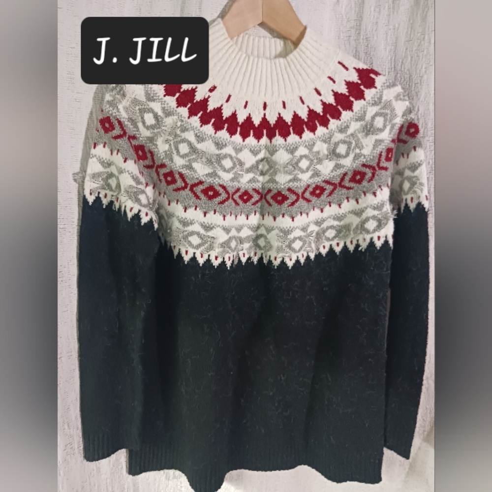 J. JILL SNOW Ski Cabin sweater womens size small super soft! - Picture 1 of 10